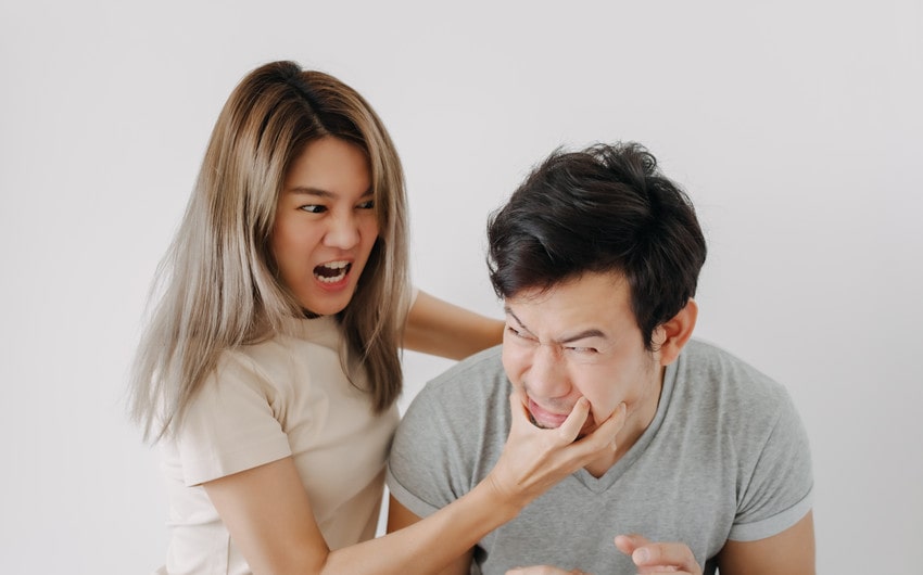 my wife is hitting me